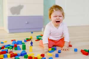 Angry child crying