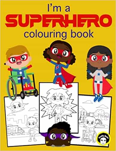 I'm a Superhero diverse coloring book