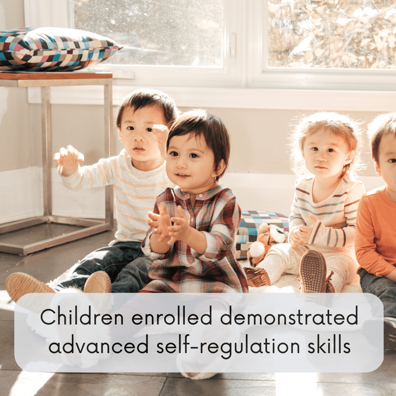 Children enrolled in b2e demonstrated advnaced self-regulation skills