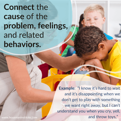 Connect the cause of the problem, feelings, and related behaviors