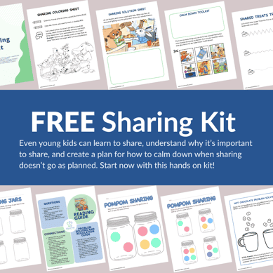 Free Sharing Kit worksheet for preschool kinder early childhood