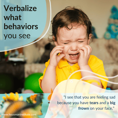 Verbalize what behaviors you see