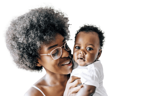 african-american-mother-taking-care-loving-her-baby-against-white-surface-min