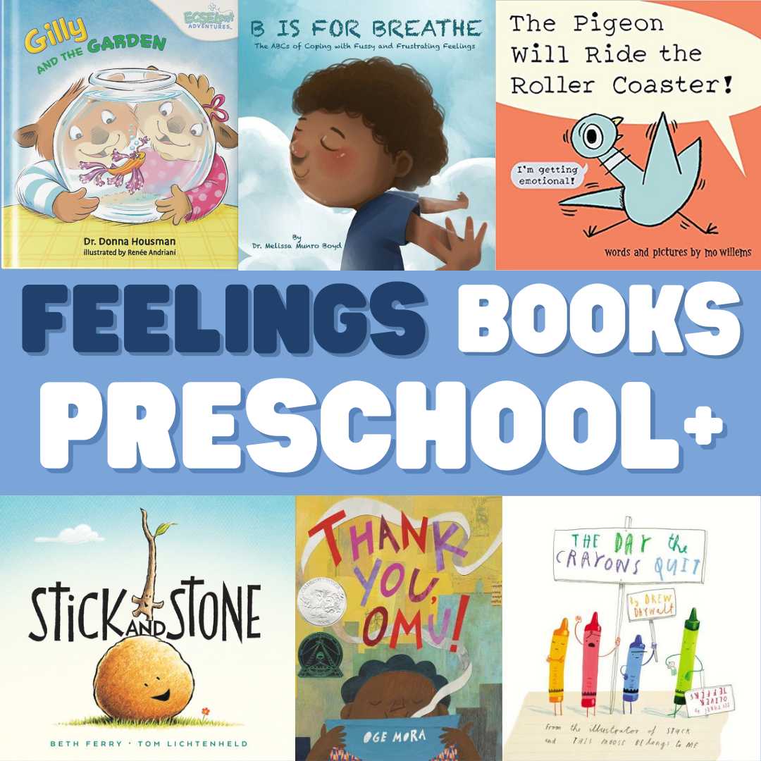 feelings books for preschool, tk, pk, kinder, 1st, 2nd