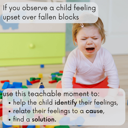 teachable moment when child is feeling upset