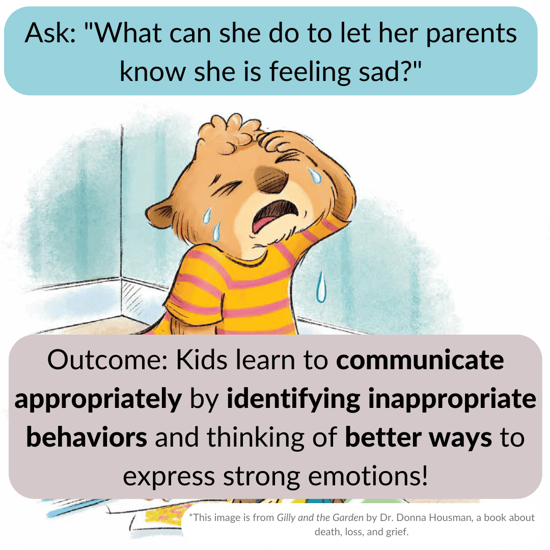 Help kids learn to communicate appropriately by identifying inappropriate behaviors, and thing of better ways to express strong emotions